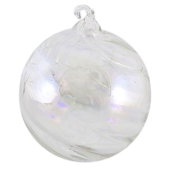 Χριστουγεννιάτικη Γυάλινη Μπάλα Διάφανη (11cm)